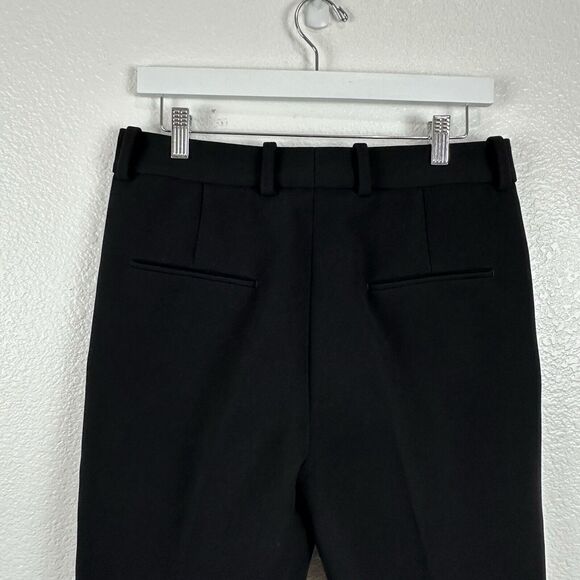 3.1 PHILLIP LIM Pants Women Size 4 Black Perforated Leg Pleated Tuxedo Trouser - Picture 6 of 10